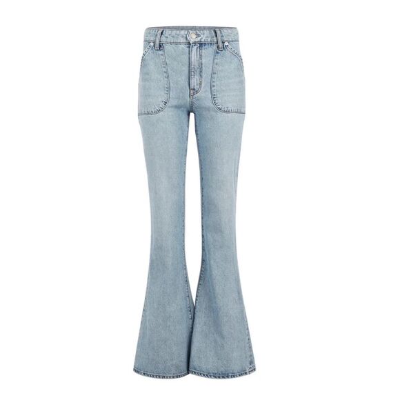 Daily Blue Skye Women's High Rise Flared Jeans Size 31 Medium Wash - Picture 1 of 16